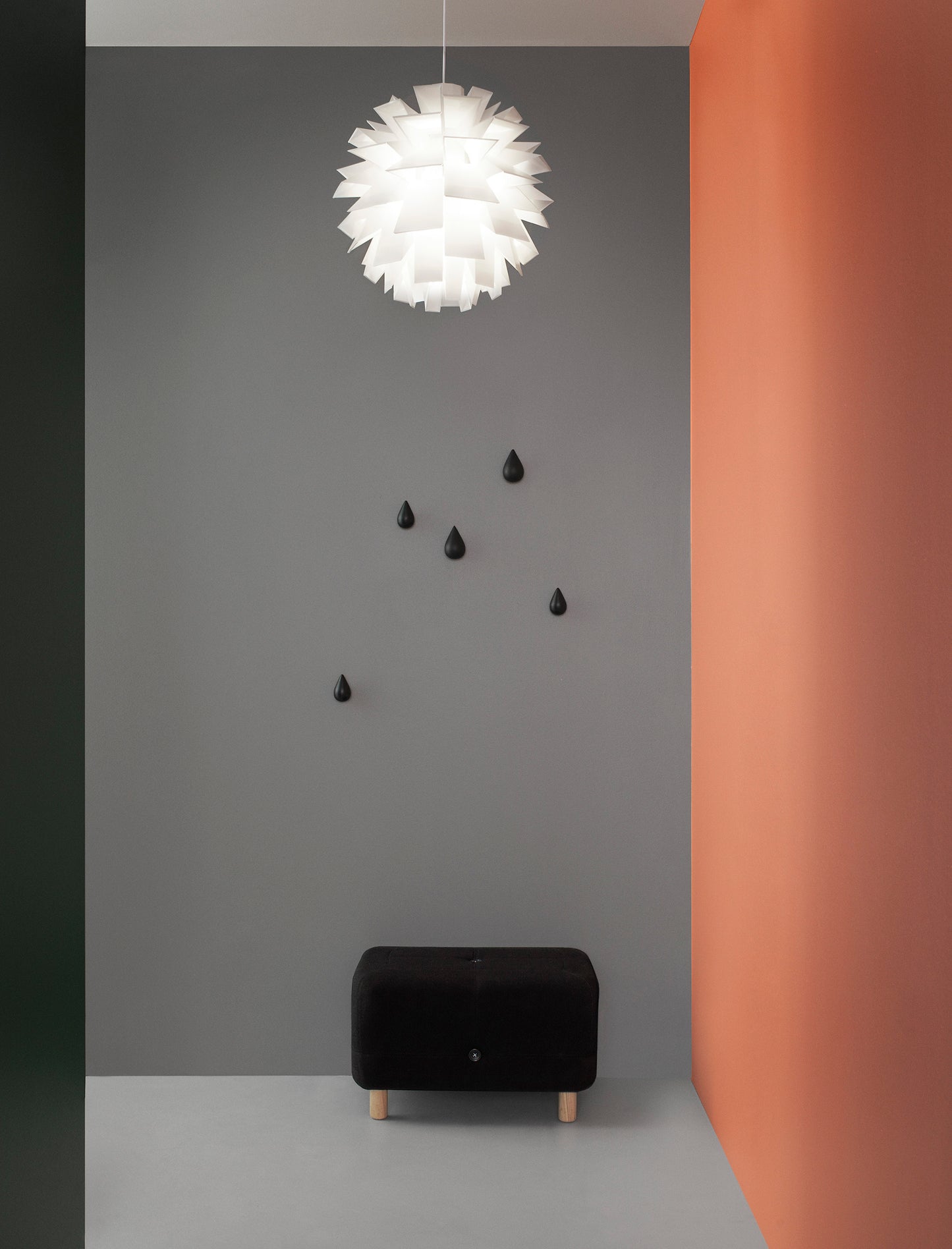 Normann Copenhagen Dropit ripustin S 2kpl musta