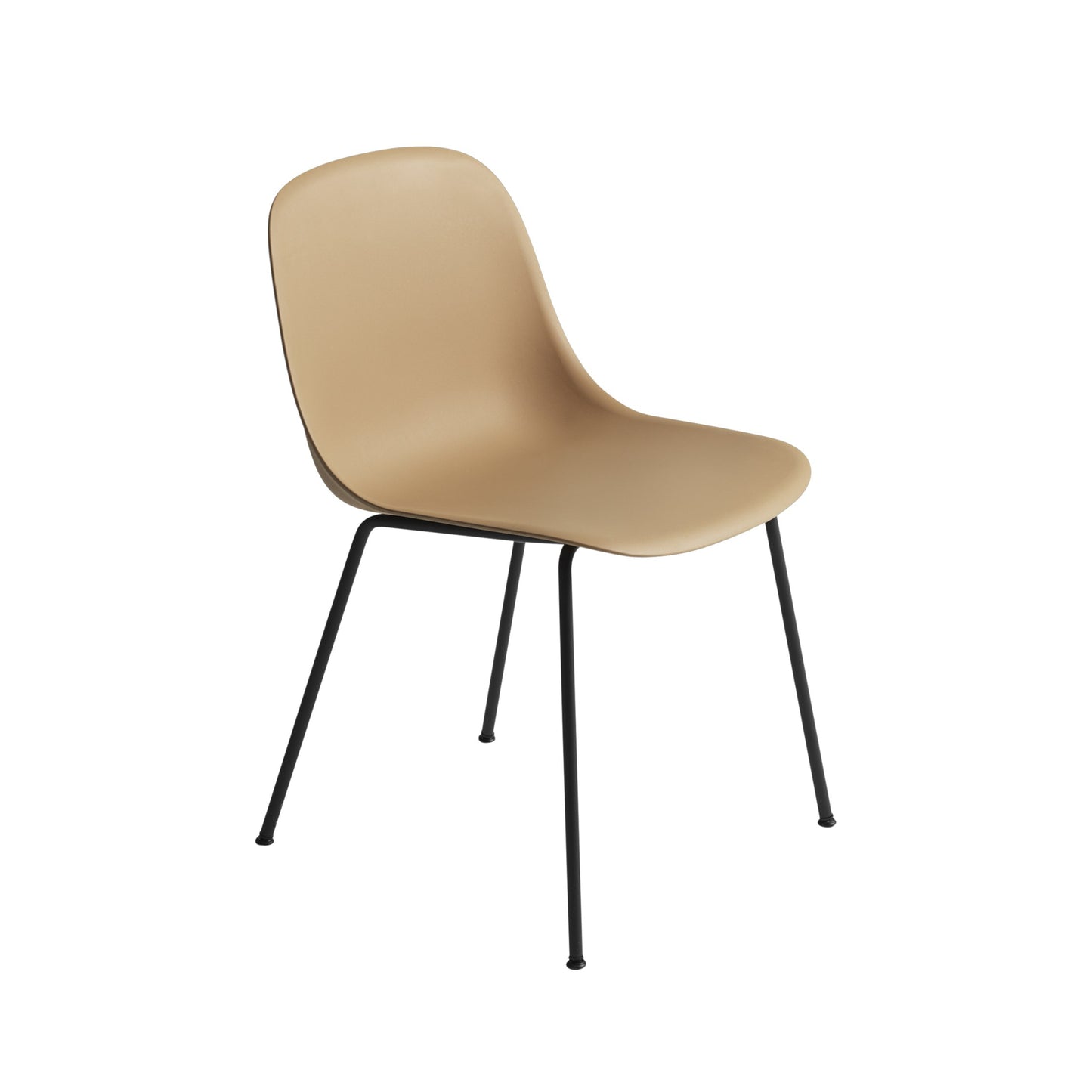 Muuto Fiber tuoli, teräsjalat, okra/musta