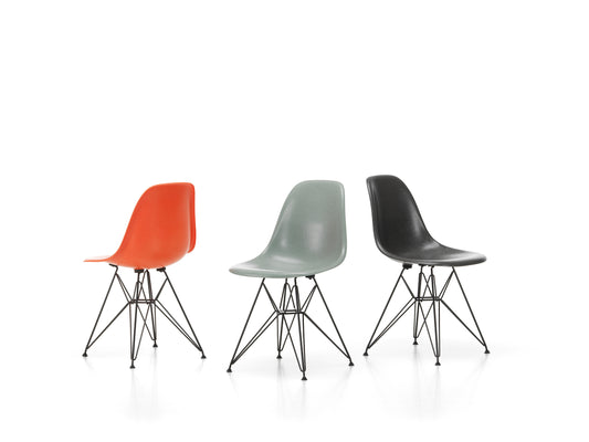 Vitra Eames DSR Fiberglass musta/elephant hide grey