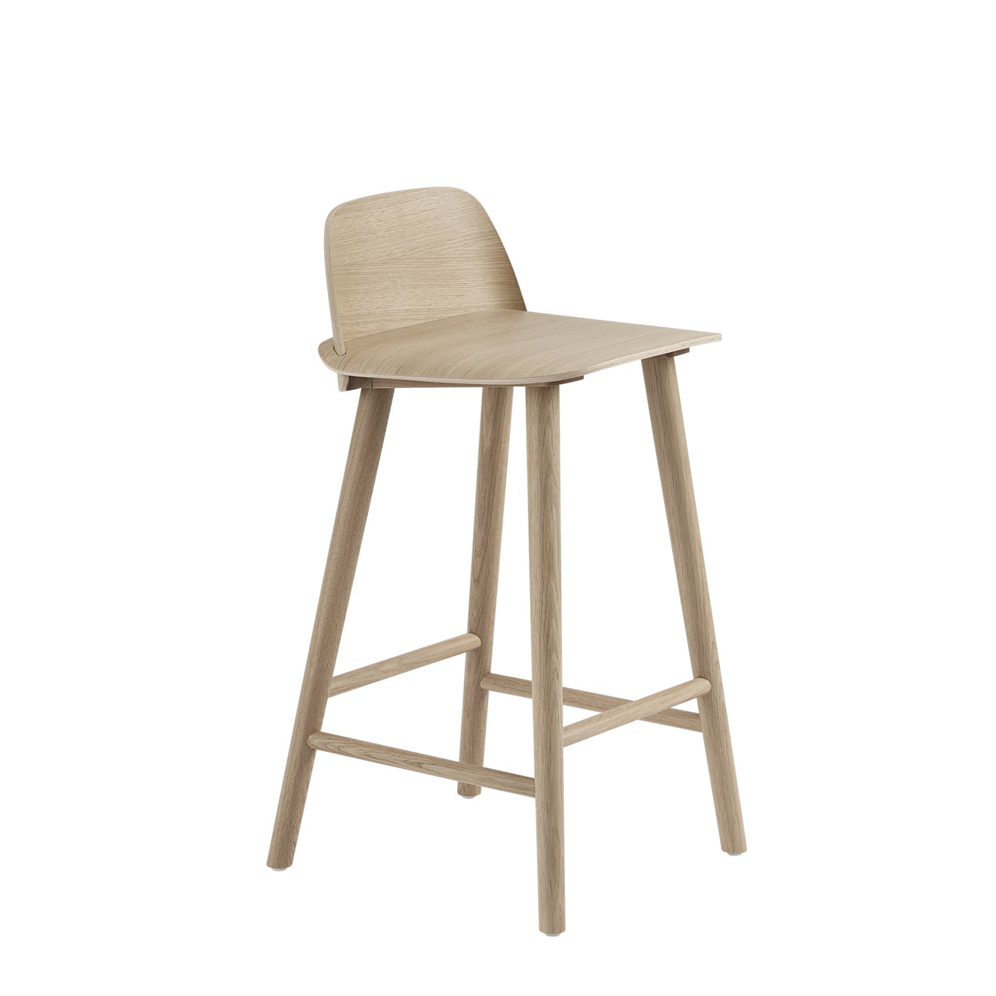 Muuto Nerd matala baarituoli tammi
