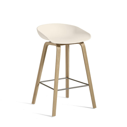 HAY About a Stool AAS32 kermanvalkoinen/lakattu tammi, kromi