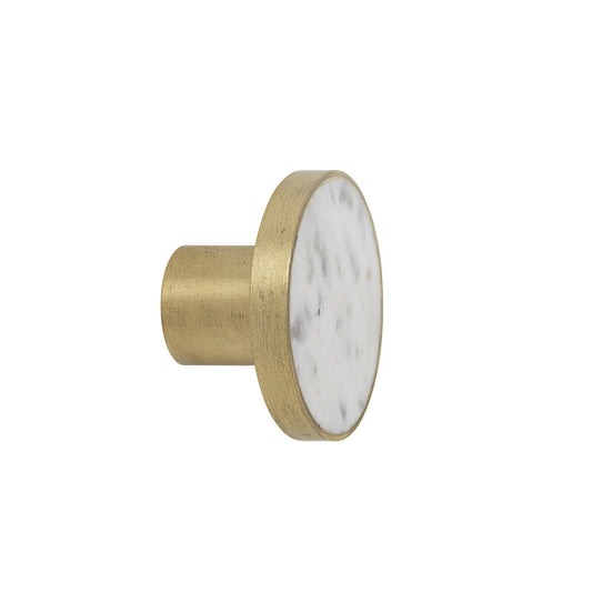 Ferm Living Hook Stone ripustin marmori/messinki iso