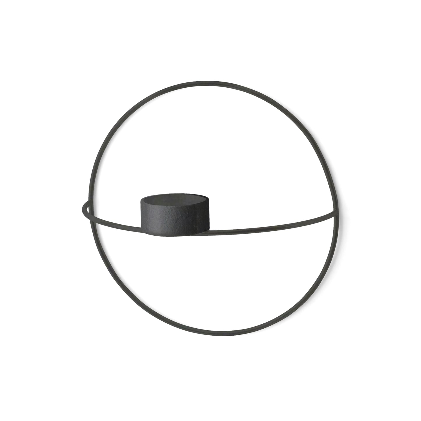 Menu POV Circle S seinäkynttelikkö tuikulle musta