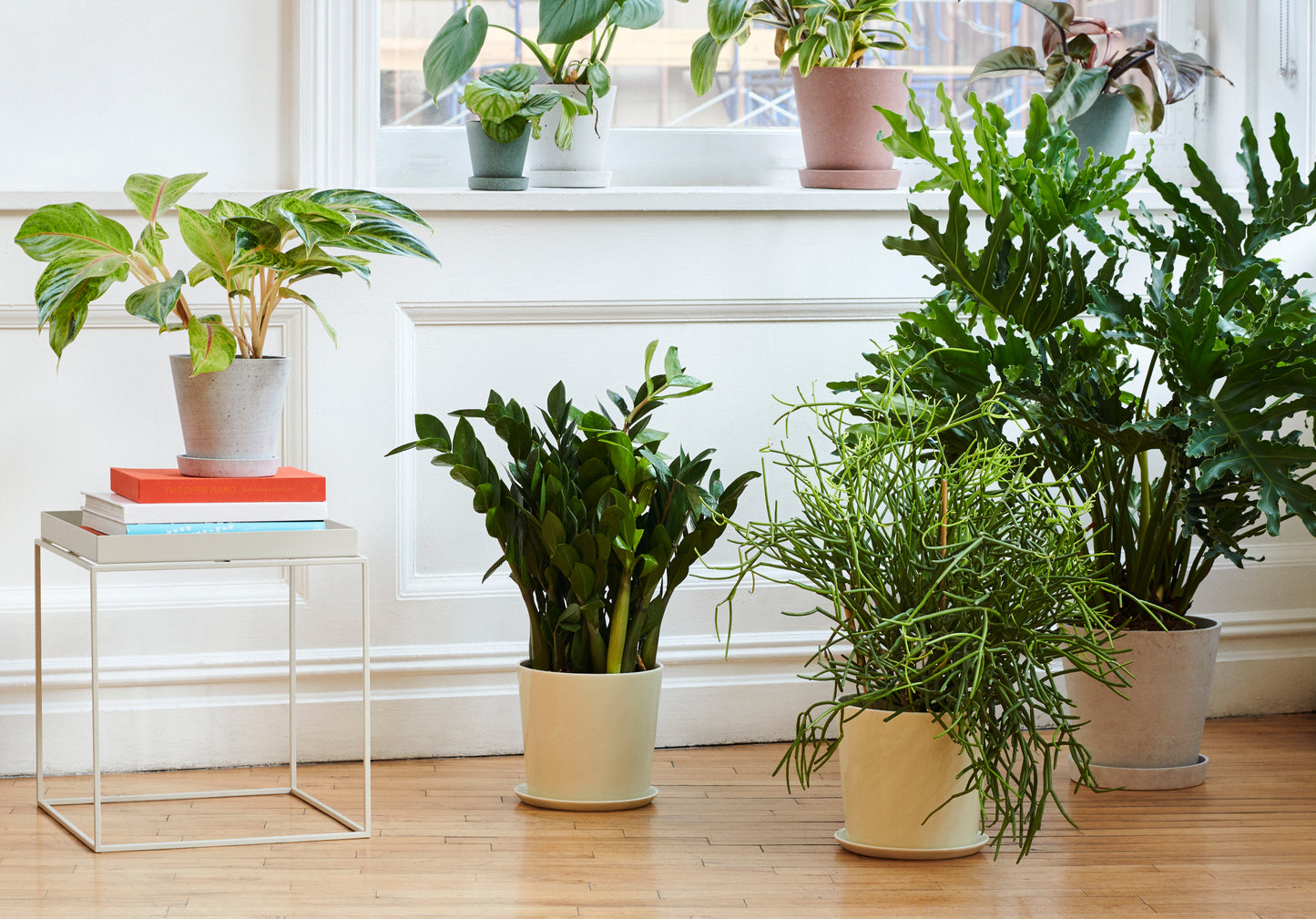 HAY Flowerpot L ruukku+lautanen harmaa