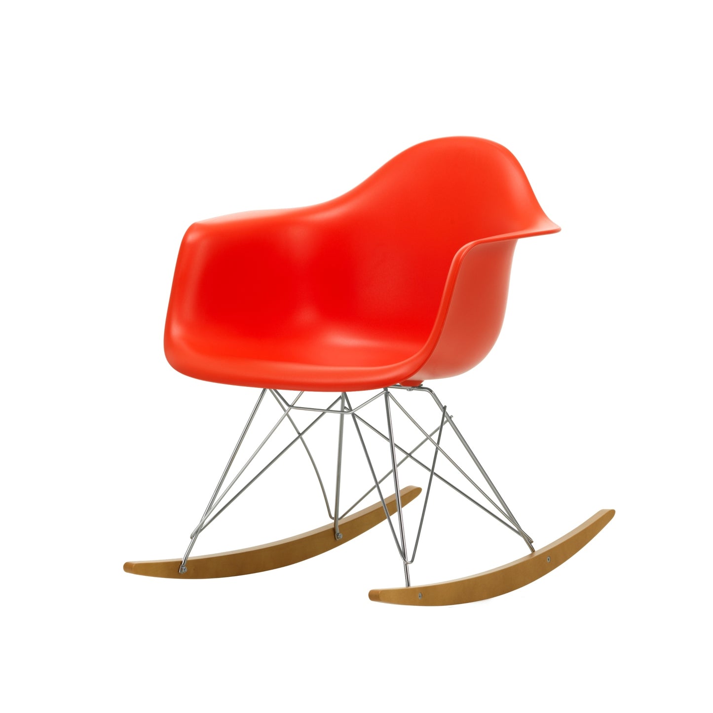 Vitra Eames RAR keinutuoli punainen/vaahtera