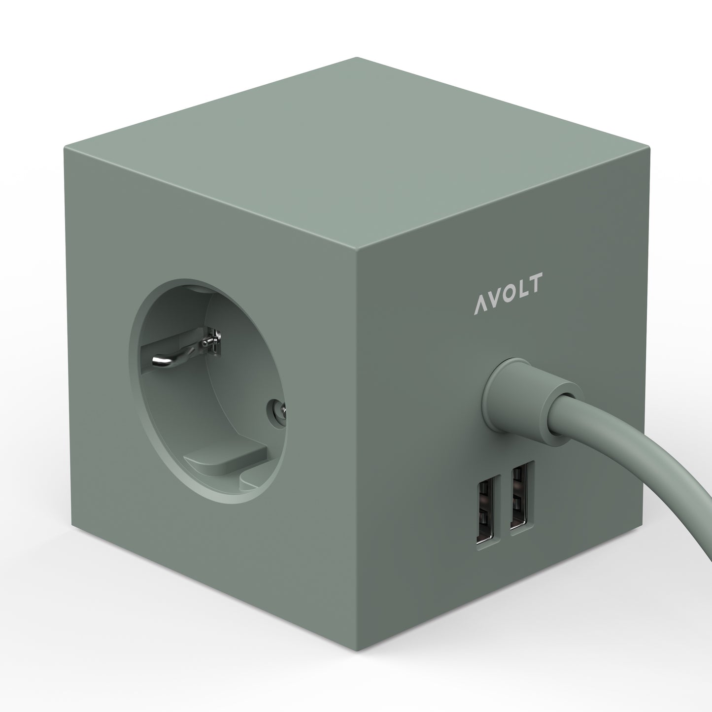 Avolt Square 1 USB jatkojohto vihreä