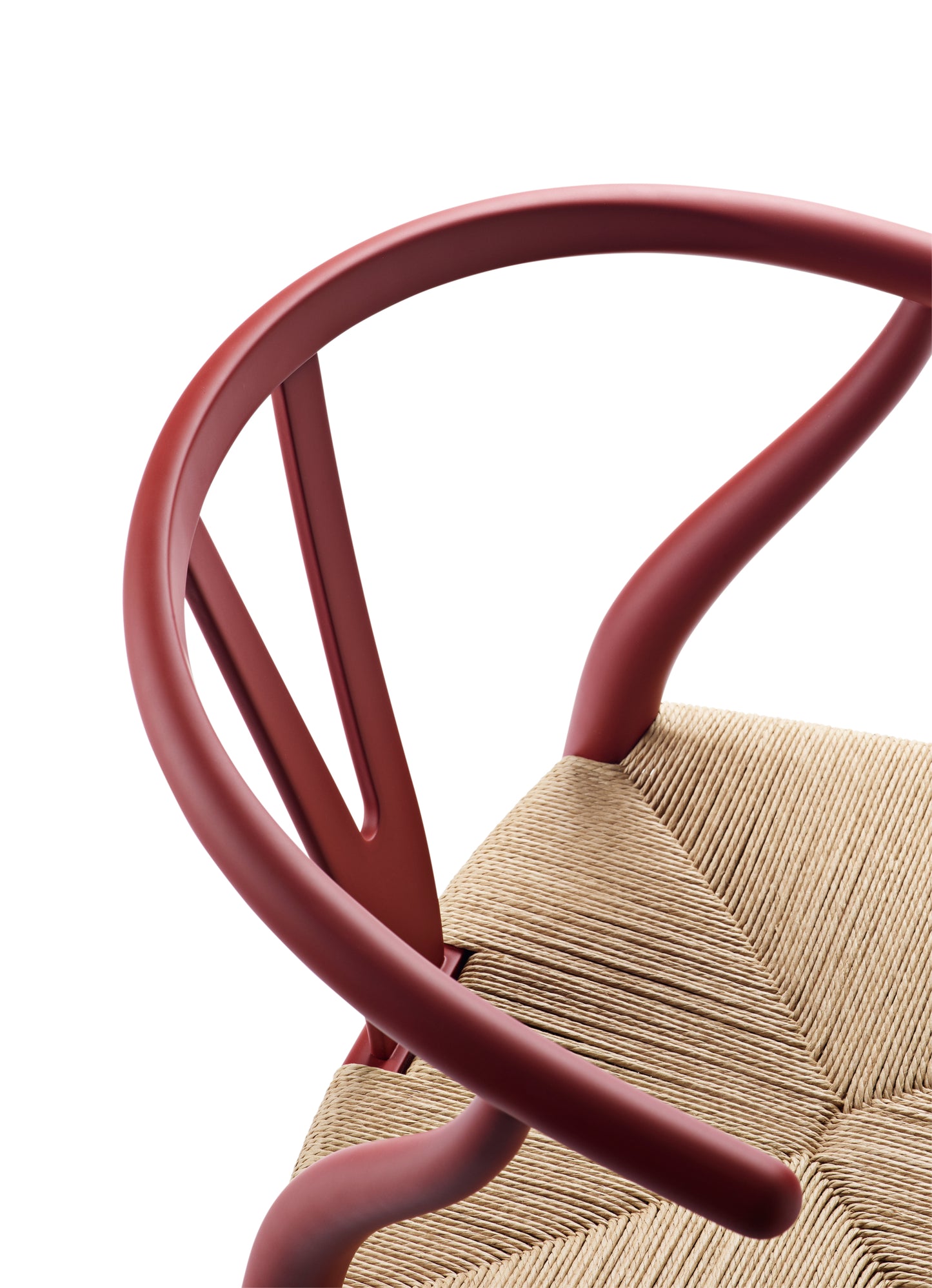 Carl Hansen & Søn CH24 Wishbone Soft punainen pyökki/luonnonväri