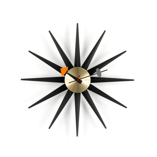Vitra Nelson Sunburst kello musta/messinki