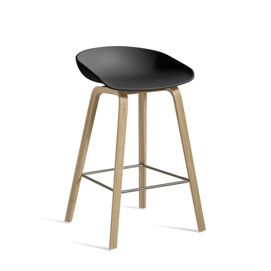 HAY About a Stool AAS32 musta/lakattu tammi, kromi