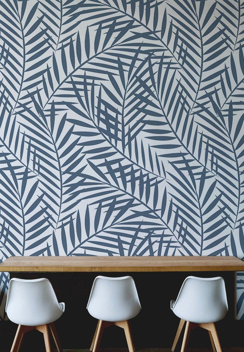 Neutral Palm Leaves Wall Mural