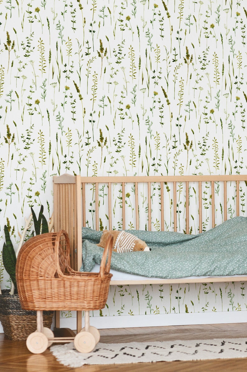 Green Botanical Removable Wallpaper