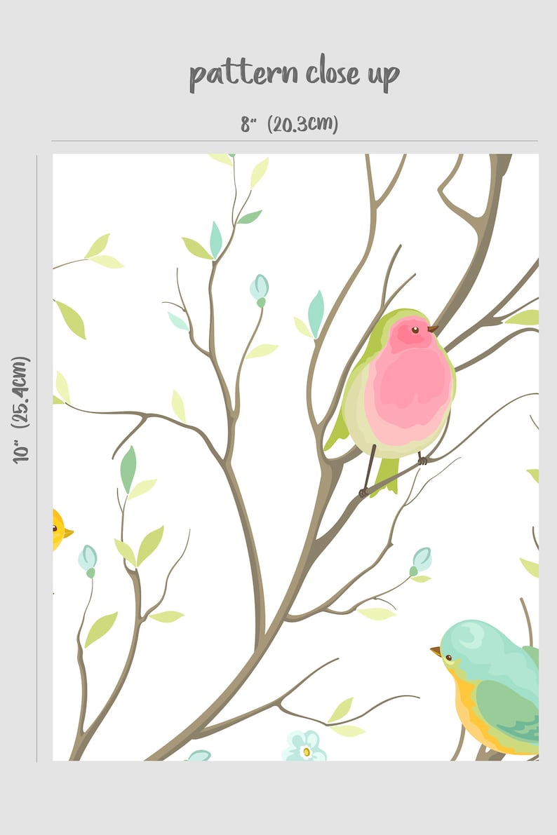 Colorful Birds Removable Wallpaper