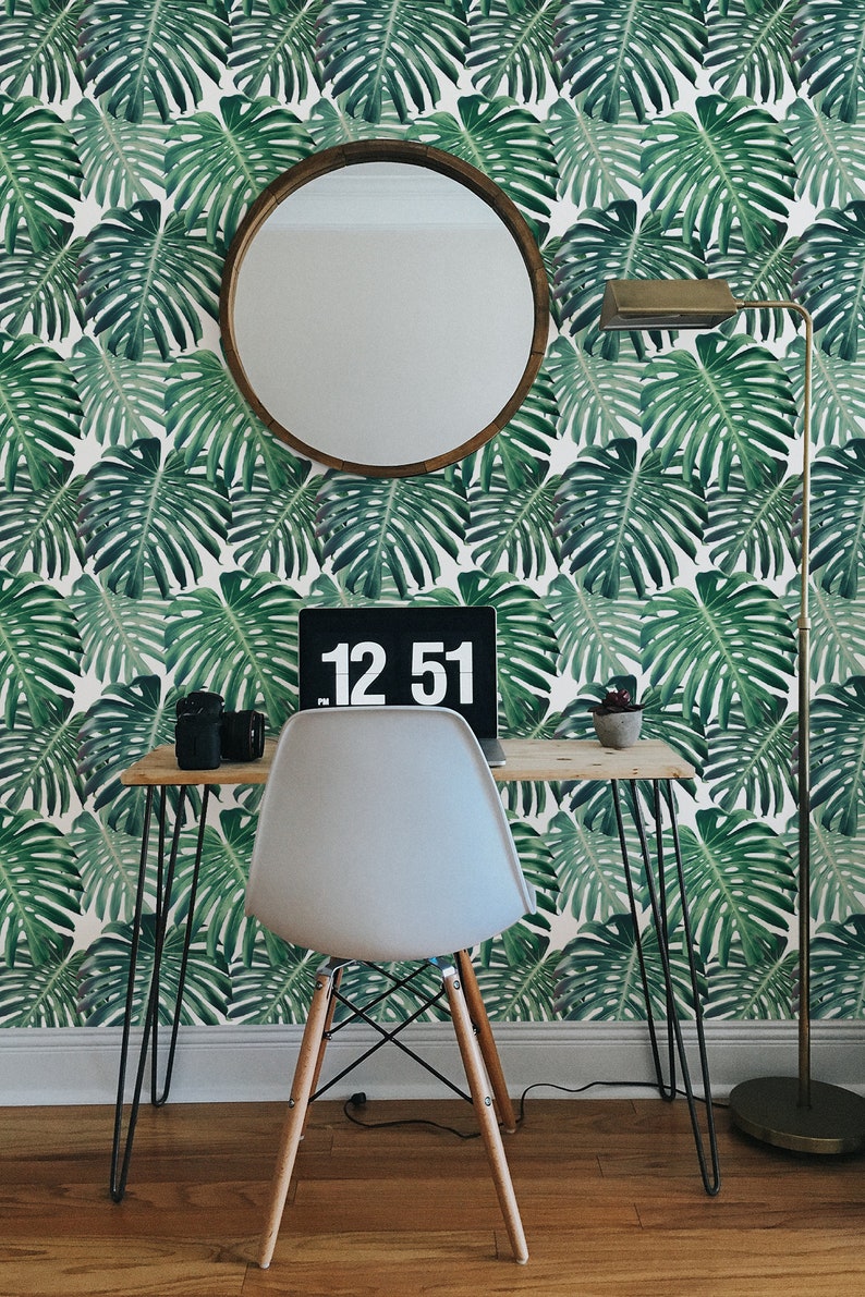 Monstera Removable Wallpaper For Nursery