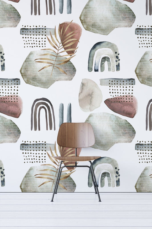 Abstract Shapes Wallpaper Mural