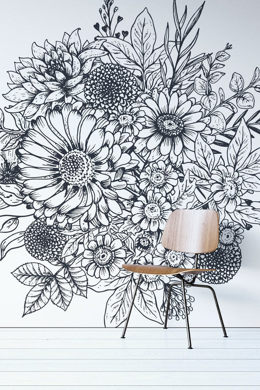 Wildflower Wall Mural For Nursery