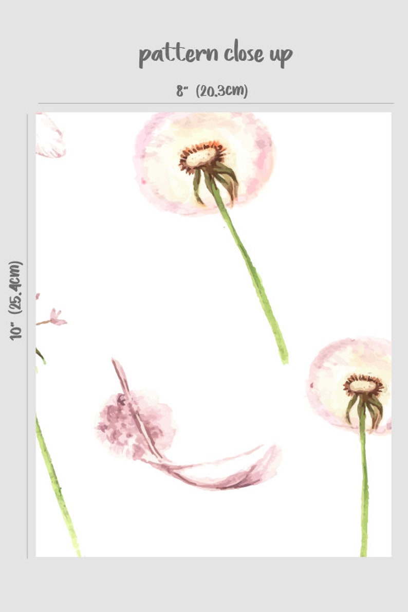 Pink Dandelion Removable Wallpaper