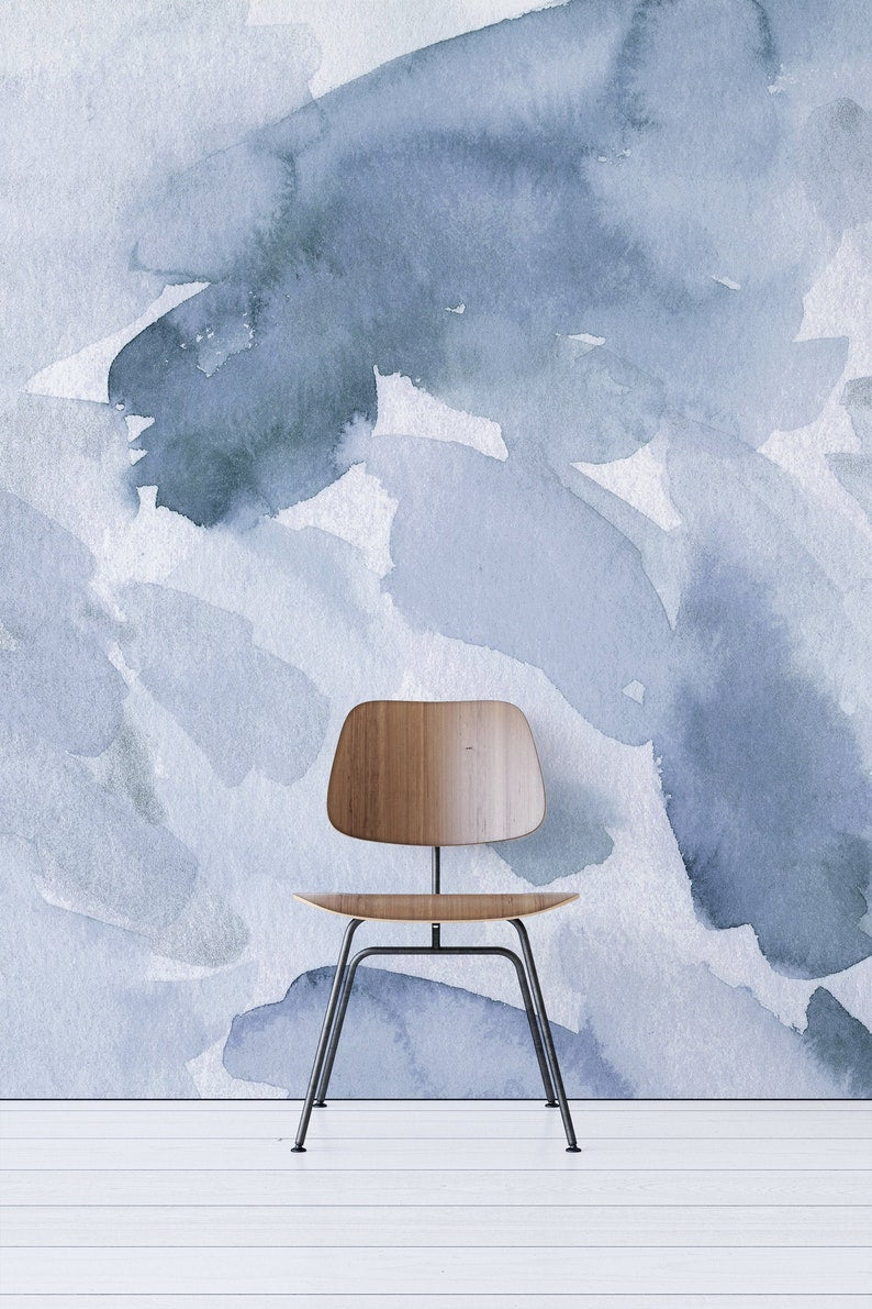Peel and stick watercolor wallpaper