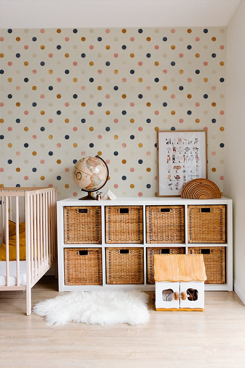 Colorful Dots Peel And Stick Wallpaper