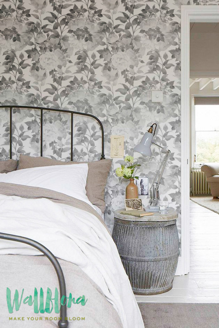 Watercolor Peonies Removable Wallpaper