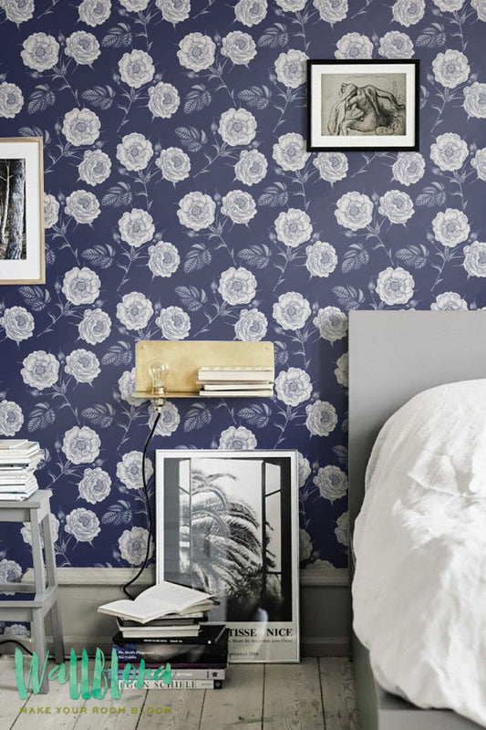 Floral Removable Wallpaper For Laundry Room