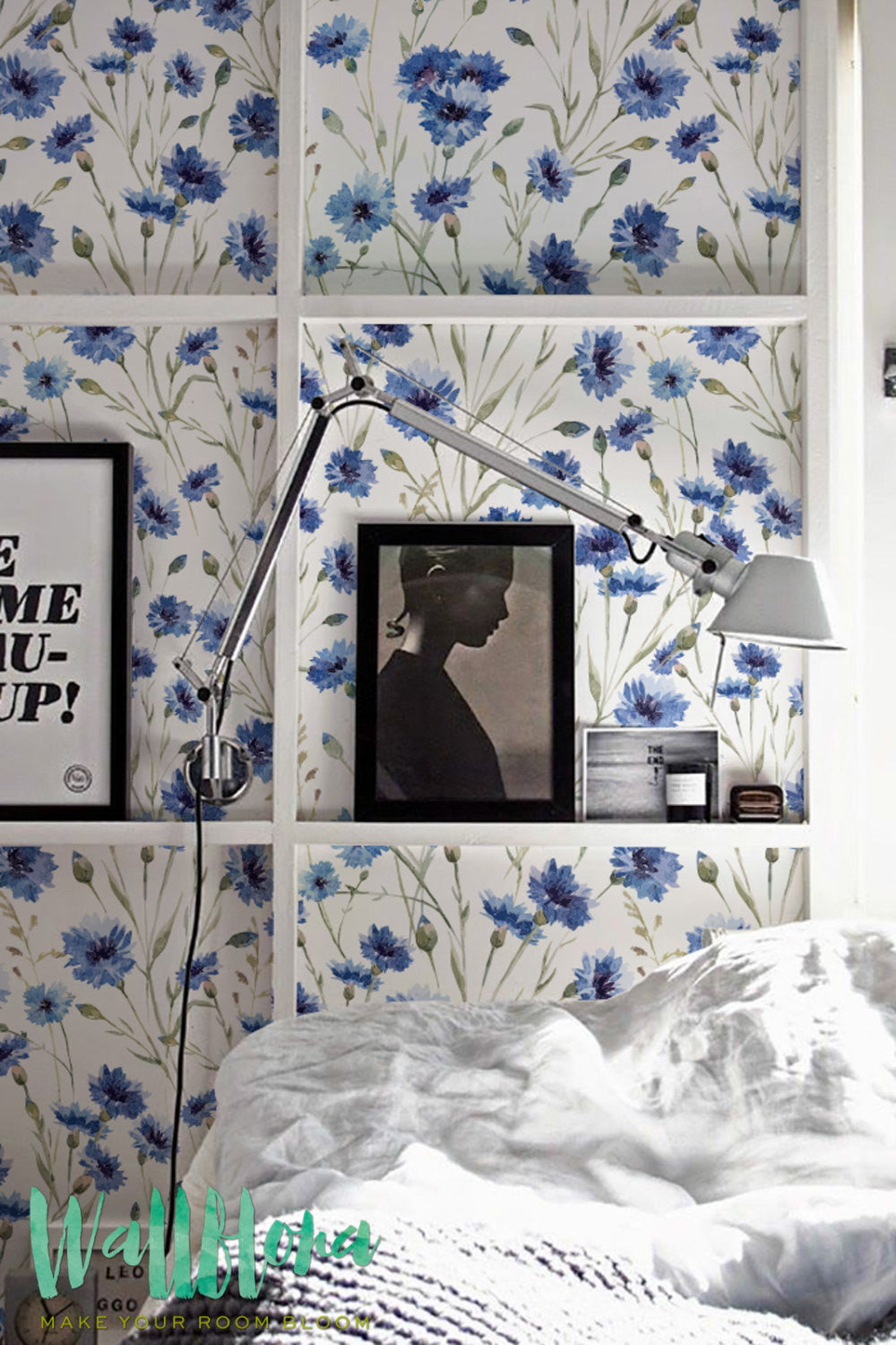 Blue Cornflower Removable Wallpaper
