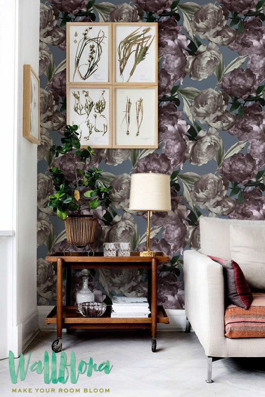 Dark Floral Removable Wallpaper